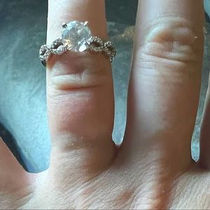 Sterling silver engagement ring. Size 6